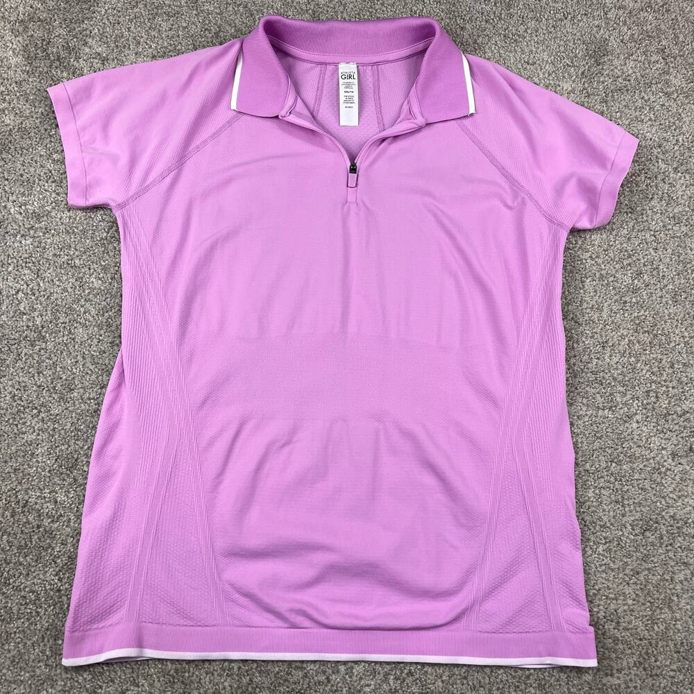 Athleta Girl Power Up Seamless Short Sleeve Polo size 16 XXL